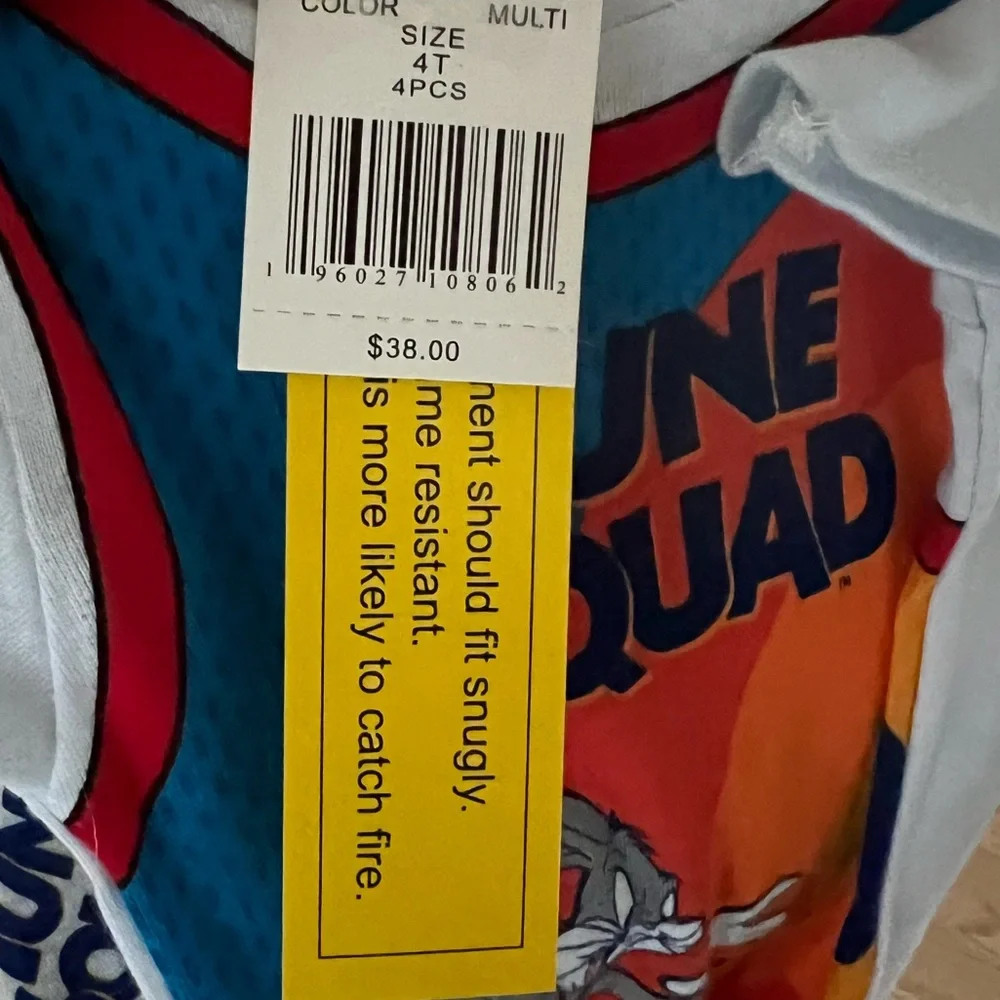 NWT Space Jam Toddler Boy 4 Piece Pajama Set Size: 4T - Picture 7 of 7